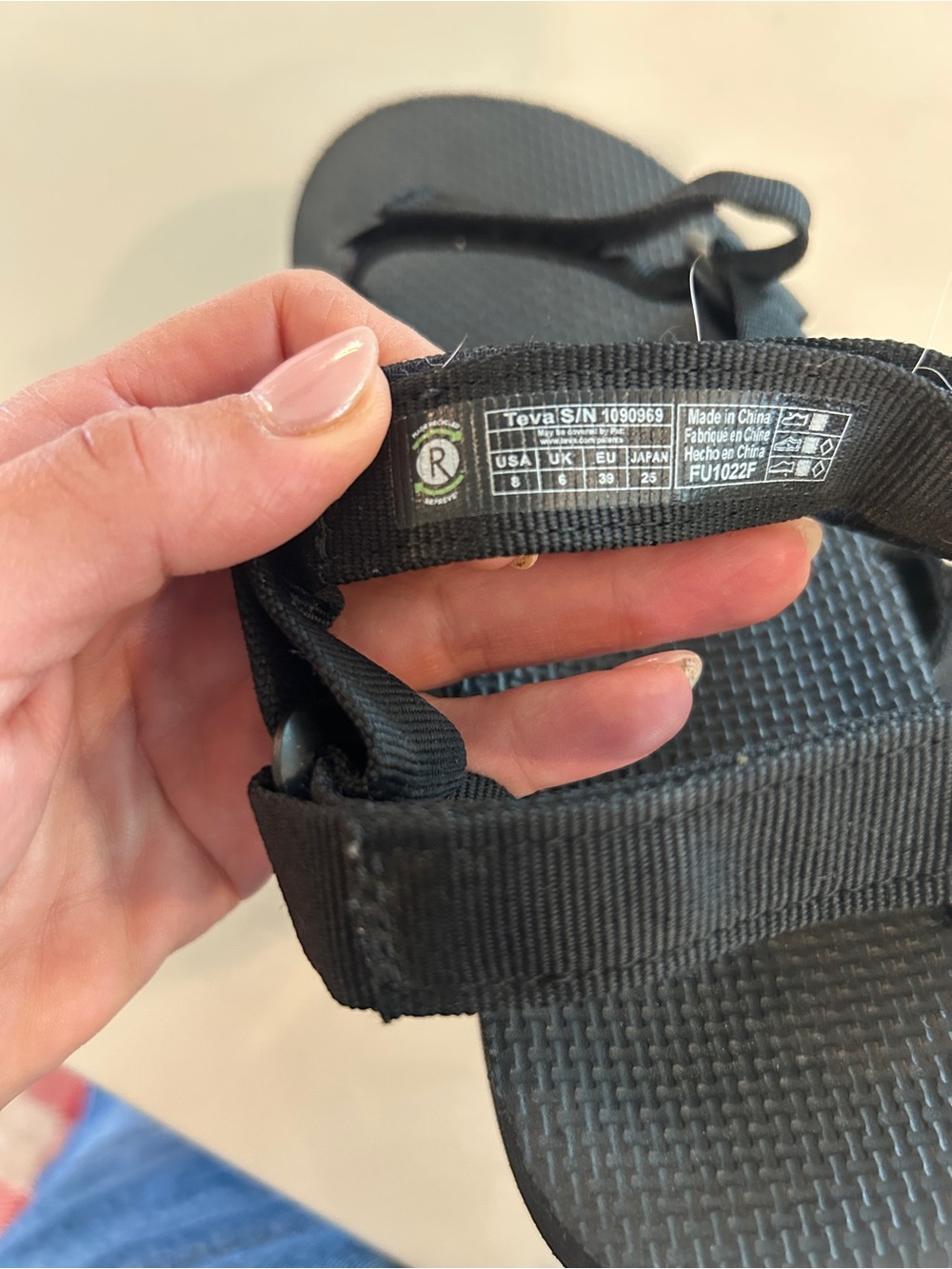 Teva Sport Sandals Black Adjustable Straps Sz 8 Summer - Picture 4 of 5